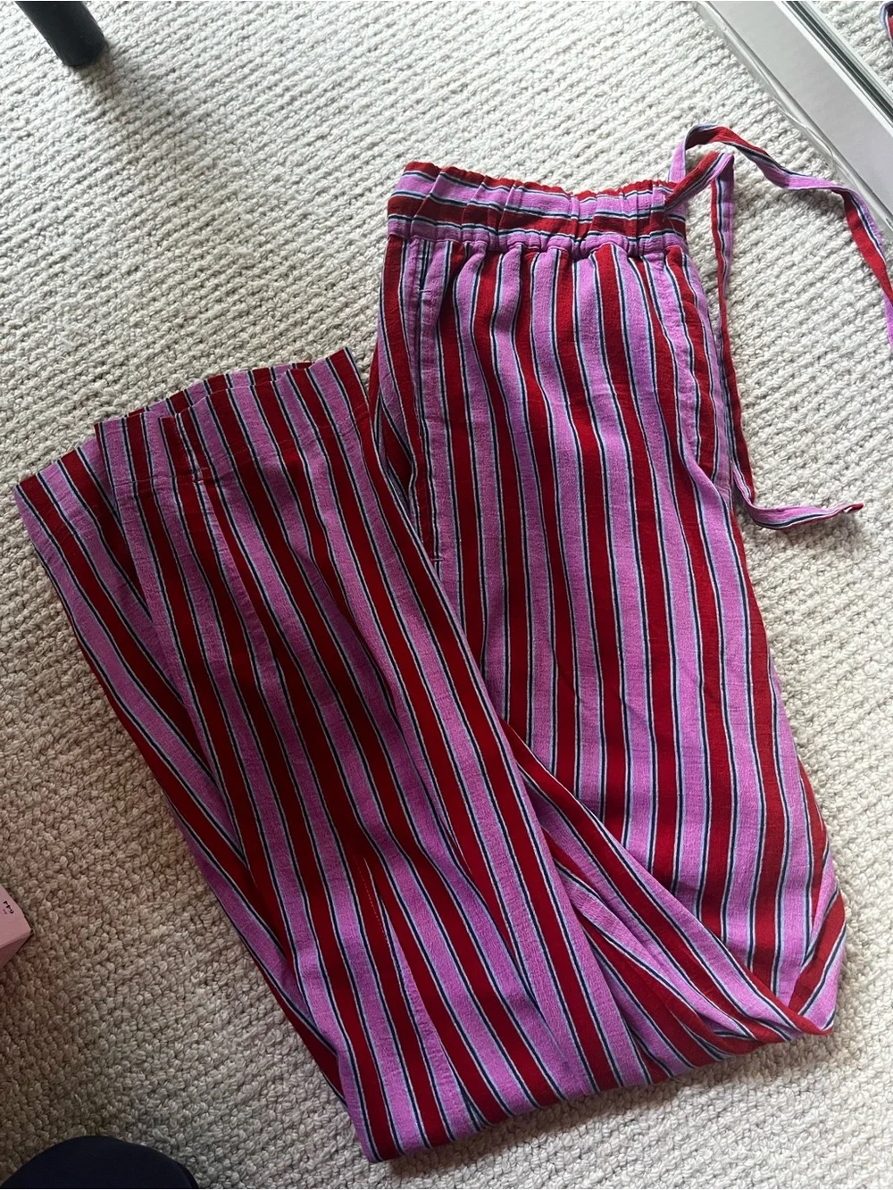 XiRENA Pink and Red Striped Ankle Pants - Picture 4 of 7